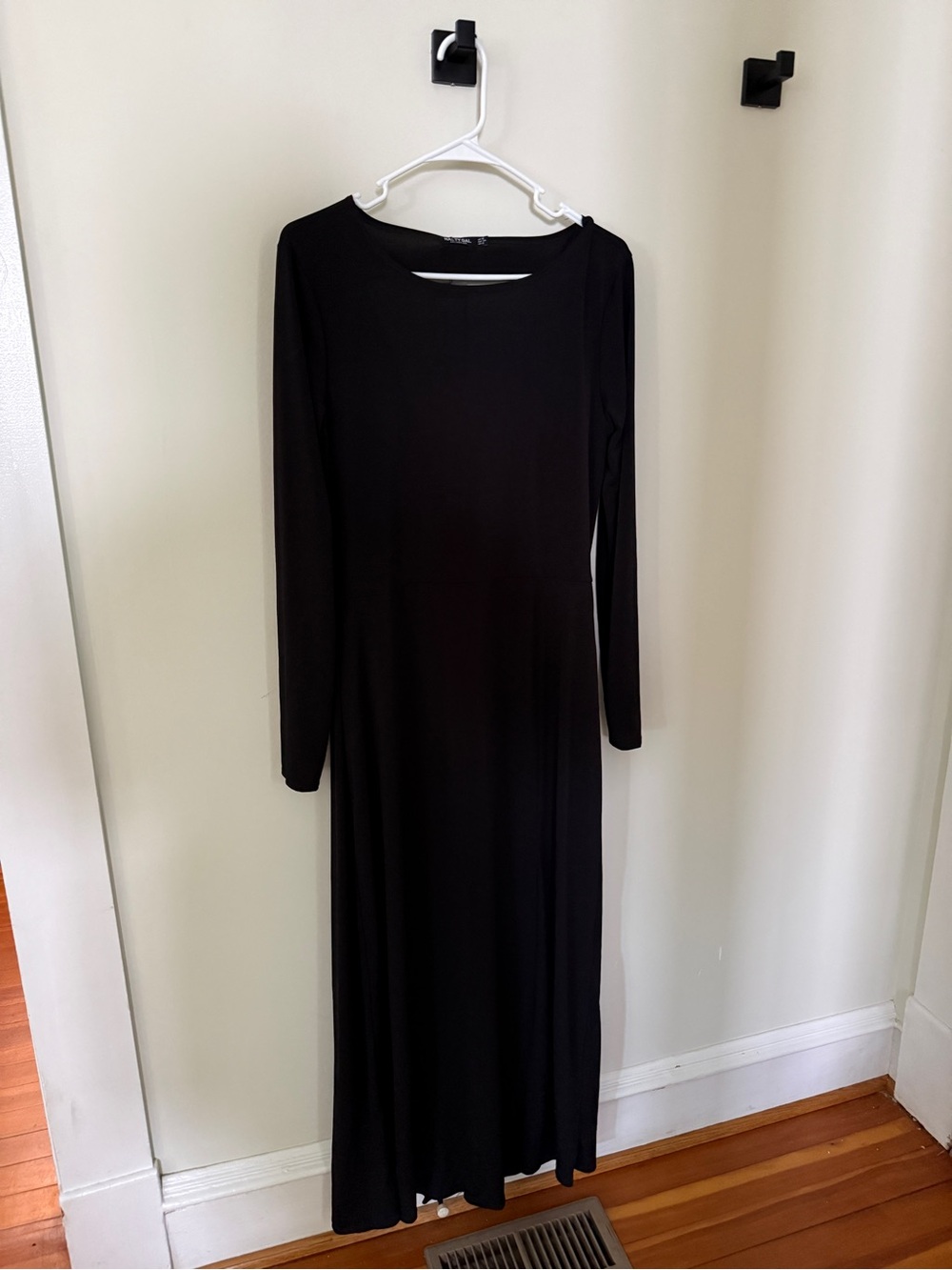 Nasty Gal Classic Long Sleeve Black Maxi Dress
